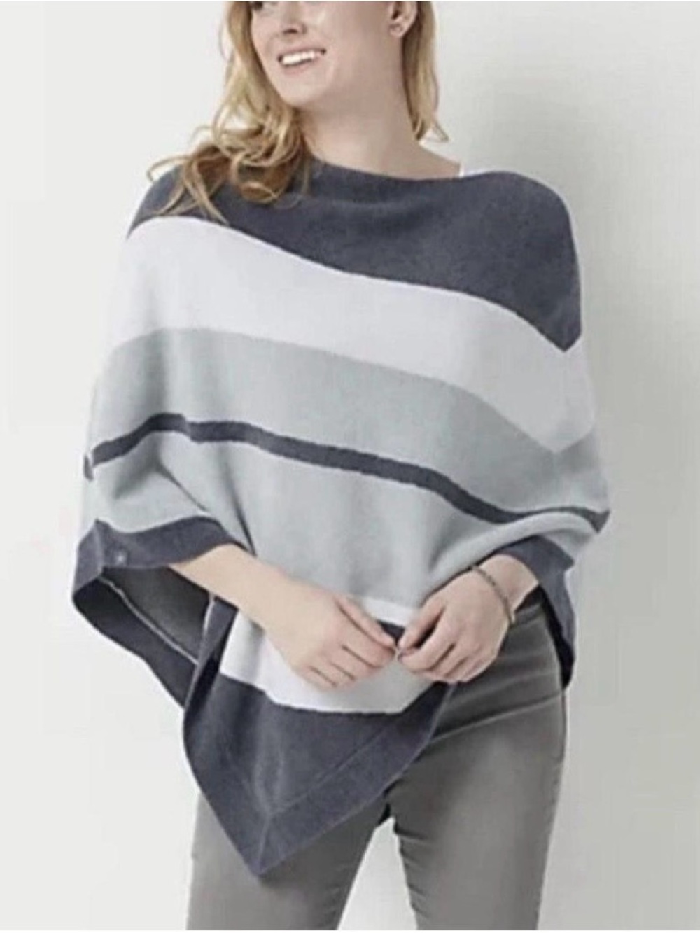 Barefoot Dreams CozyChic Ultra Lite Ocean Breeze Poncho-OS